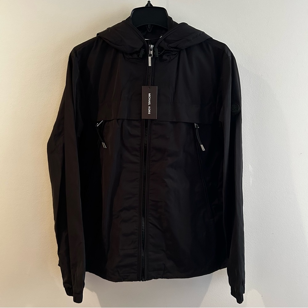 Michael Kors CH3205H67F Branded Black Hooded Jacket | Size M | new with tags